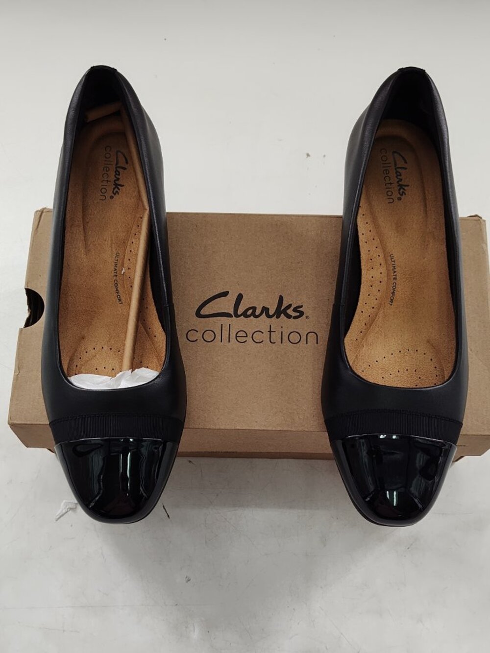 Women's Clarks Juliet Monte Flats Wide Width Size 10 Black             P#609@CMK